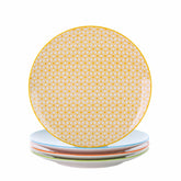 Natsuki Ensemble de 4 assiettes plates