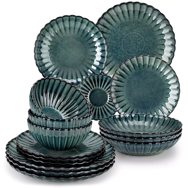 Adonis 16-Piece Reactive Glaze Dinnerware Set, Service for 4