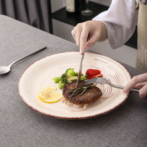 Beige Dinner Plates Set