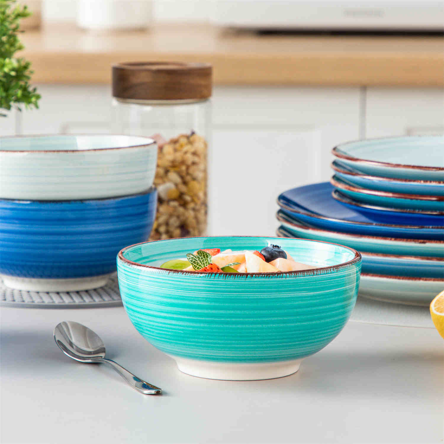 vancasso Bonita stoneware set blue