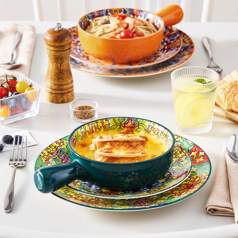 Simi Set Of 4 Soup Bowls With Handles - Perfect For Serving Soups And Stews With Ease And Style.