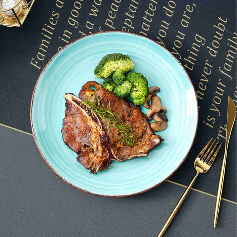 Green Dinner Plates Set