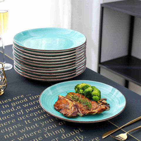 Green Dinner Plates Set