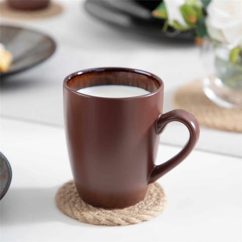 Bubble 16 Piece Stoneware Dinnerware Set With A Modern Textured Design - Perfect For Elevating Everyday Meals - Brown