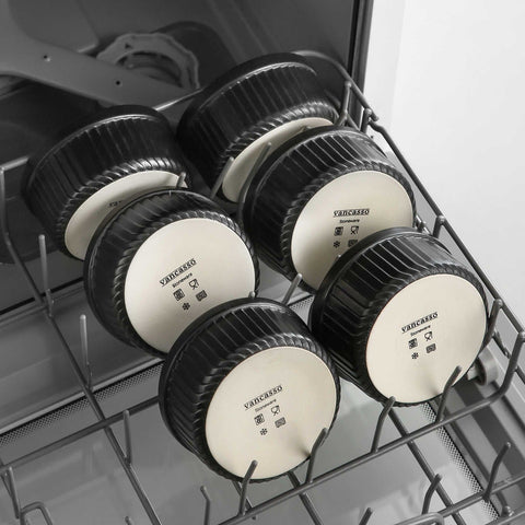 Schwarze Auflaufförmchen im 6er-Set