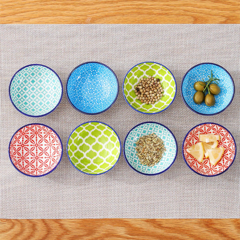 Macaron Juego de 8 platos para salsa