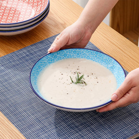 Macaron Soup Plates Set of 4