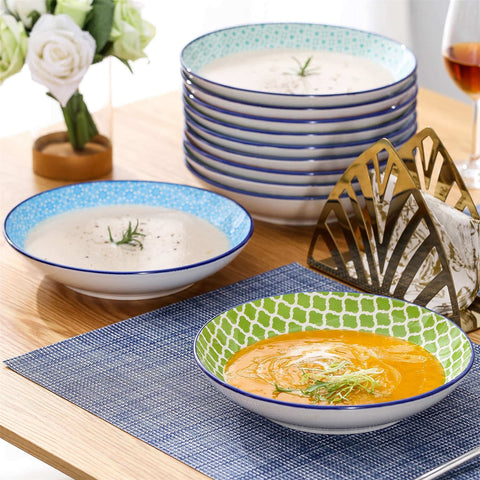 Macaron Soup Plates Set of 4