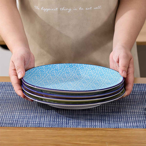 Macaron Salad Plates Set of 4