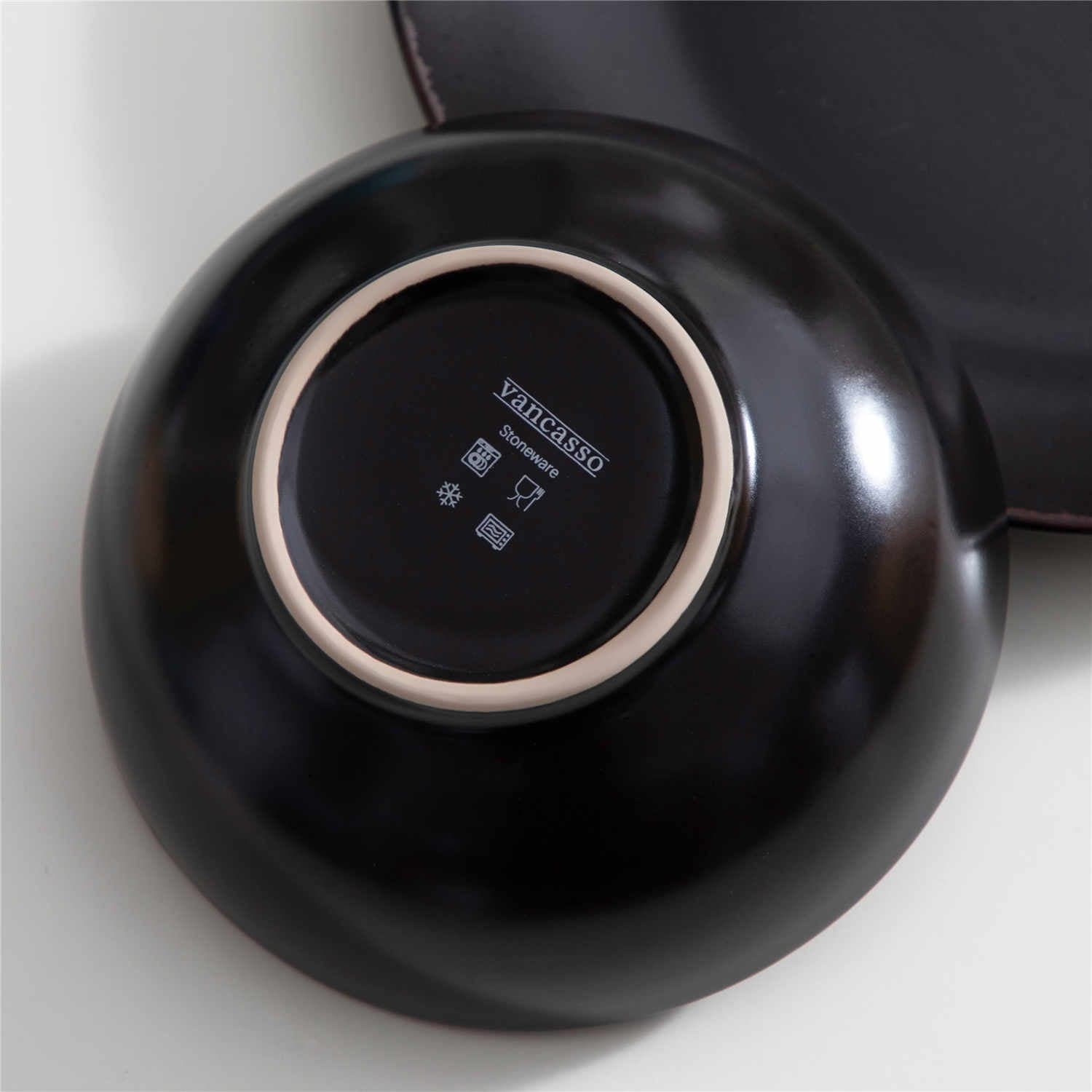 Black rustic dinnerware sets
